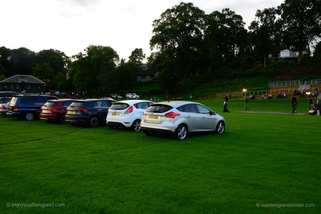 Like the old drive-in cinema: The Highland Evening at the Pitlochry recreation area