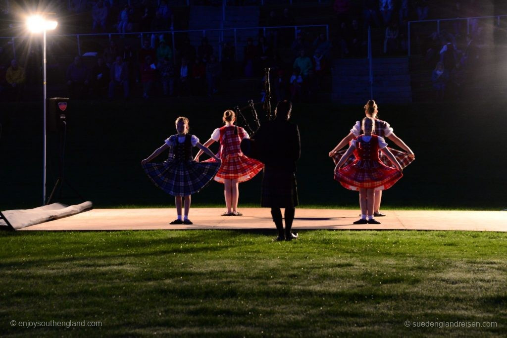 Young dancers at the Pitlochry Highland Evening