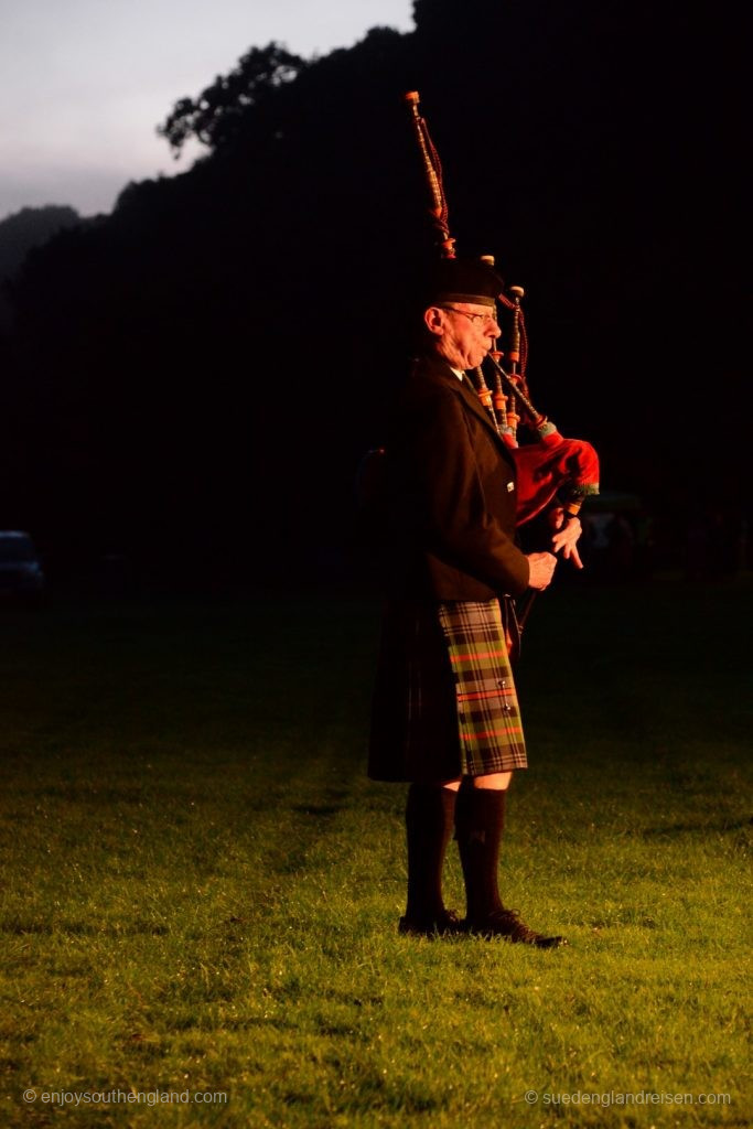 The lonely piper at Pitlochry's Highland Evening